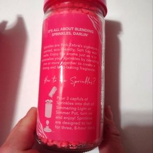 Pink Zebra wax sprinkles